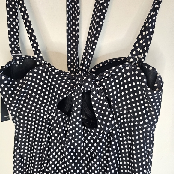 NWT Coco Reef 5-Way Bra-Sized Underwire Swim Dress - Polka Dot - 32/34C - Picture 6 of 16